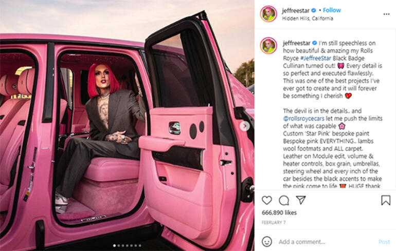 Sosyal medya fenomeni Jeffree Star trafik kazası yaptı, hastaneye kaldırıldı