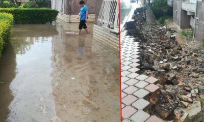 Ankara’da sağanak! İstinat duvarı çöktü, bazı evleri su bastı